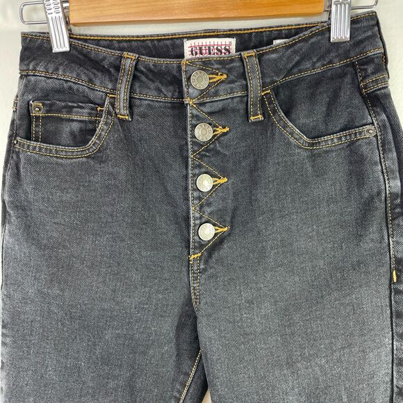 Guess Jeans 25x27 Guess Black Jeans Button Fly Guess High Rise Skinny 25 Guess - Picture 2 of 15